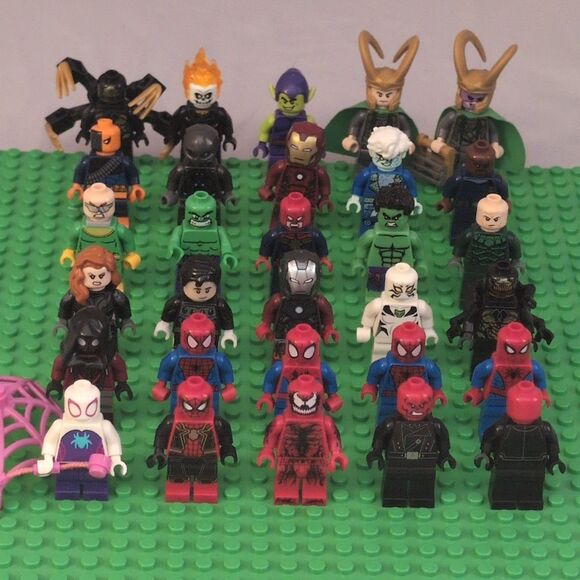 LEGO 30 Marvel Super Heroes And Villains Minifigures Lot Spiderman Ghost Rider - Picture 1 of 11